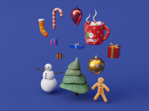 Christmas Icons Modello 3D