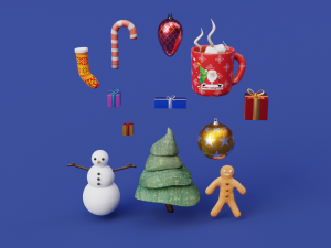 Christmas Icons Modello 3D