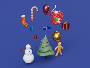 Christmas Icons Modello 3D