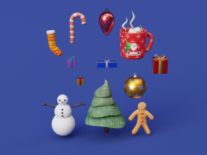 Christmas Icons Modello 3D
