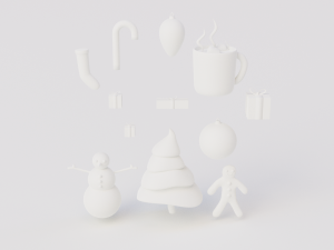 Christmas Icons Modello 3D
