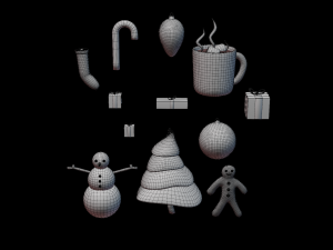 Christmas Icons Modello 3D