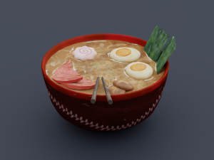 Ramen hand-painted 3D Модель