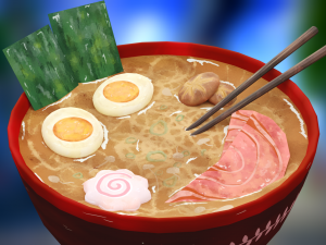 Ramen hand-painted 3D Модель