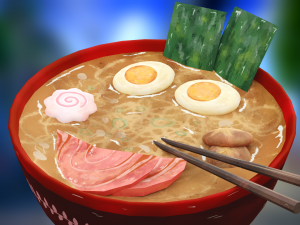 Ramen hand-painted 3D Модель