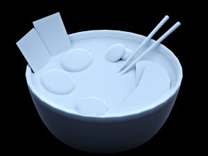 Ramen hand-painted 3D Модель