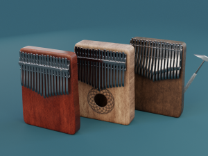 Kalimba set 3Dモデル