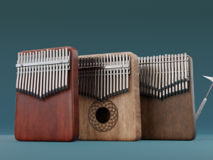 Kalimba set 3Dモデル