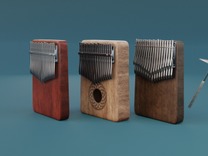 Kalimba set 3Dモデル