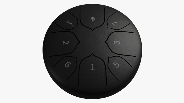 Steel Tongue drum Model 3D .c4d .max .obj .3ds .fbx .stl .blend 