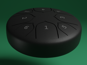 Steel Tongue drum Model 3D