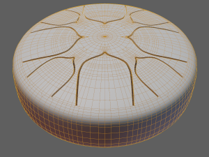 Steel Tongue drum Model 3D