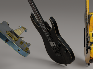 Electric Guitar Superstrat 3D 모델