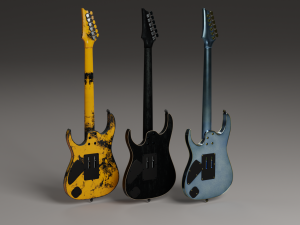 Electric Guitar Superstrat 3D 모델