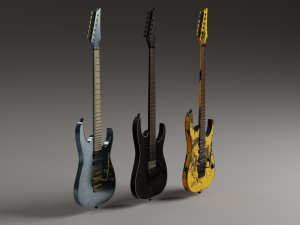 Electric Guitar Superstrat 3D 모델