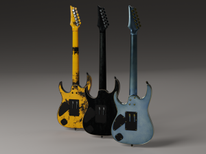 Electric Guitar Superstrat 3D 모델