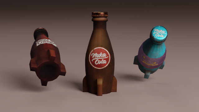Nuka cola set 3D Model in Beverage 3DExport