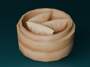 Hand-painted dumplings Modelo 3D