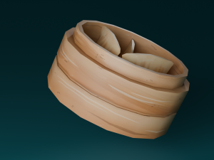 Hand-painted dumplings Model 3D
