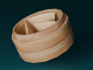 Hand-painted dumplings Model 3D