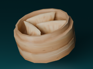 Hand-painted dumplings Model 3D