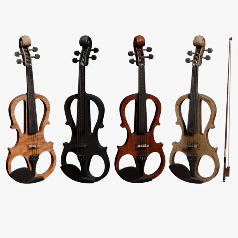 Electric violin 3D 모델 .c4d .max .obj .3ds .fbx .stl .blend 