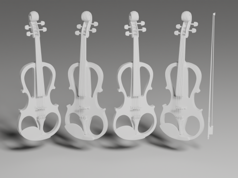 Electric violin 3D 모델