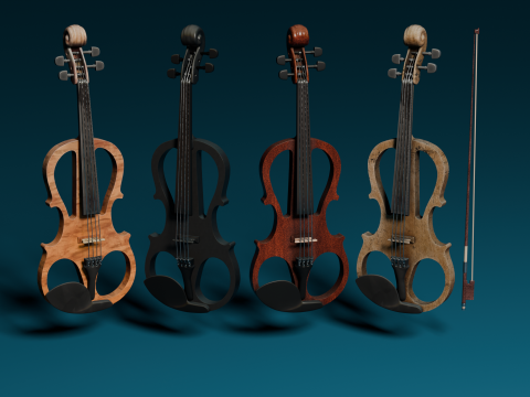 Electric violin 3D 모델