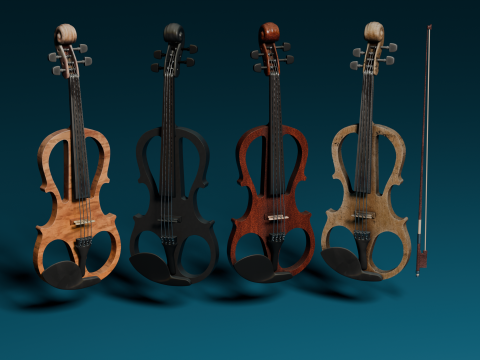 Electric violin 3D 모델