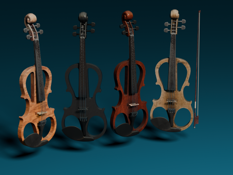 Electric violin 3D 모델