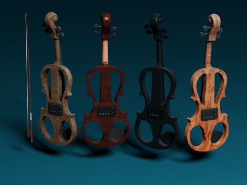 Electric violin 3D 모델