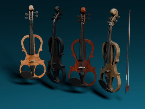 Electric violin 3D 모델