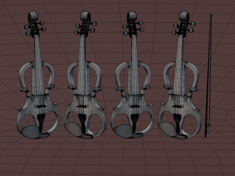 Electric violin 3D 모델