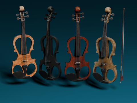 Electric violin 3D 모델