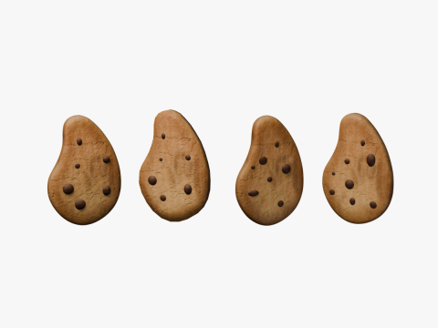 Chocolate chip biscuit Modelo 3D