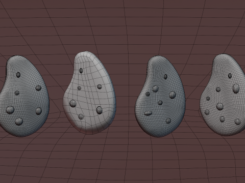 Chocolate chip biscuit Modelo 3D