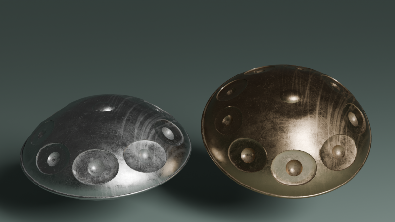 Handpan 3D Model .c4d .max .obj .3ds .fbx .stl .blend 
