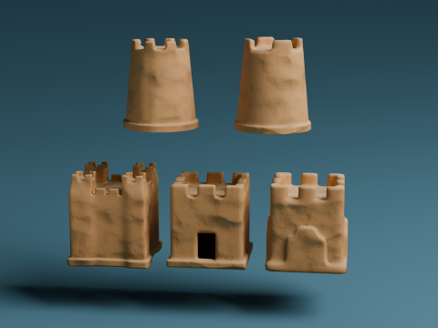 Sand castles 3D 模型