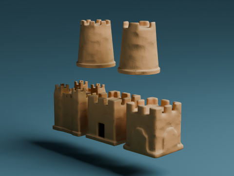 Sand castles 3D 模型