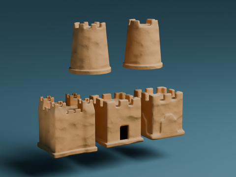 Sand castles 3D 模型
