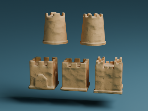 Sand castles 3D 模型