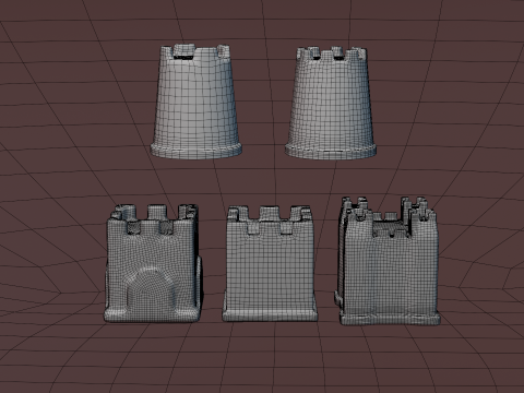 Sand castles 3D 模型