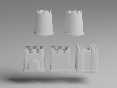 Sand castles 3D 模型