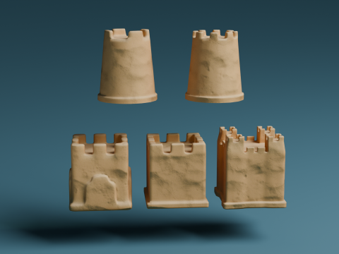 Sand castles 3D 模型
