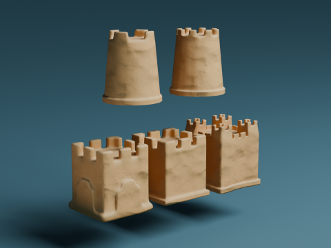 Sand castles 3D 模型