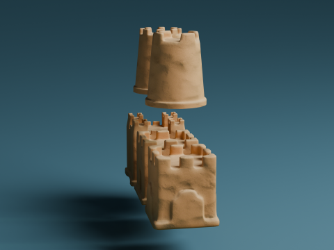 Sand castles 3D 模型