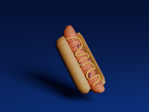Hot dog Modelo 3D