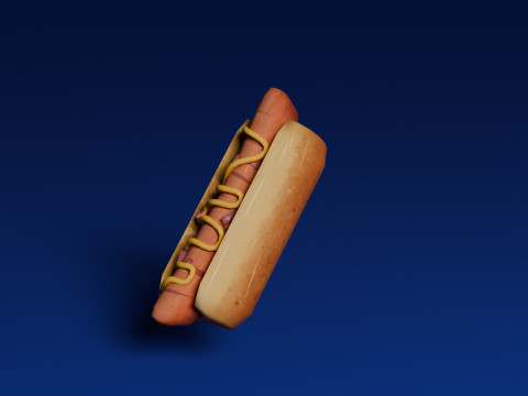Hot dog Modelo 3D