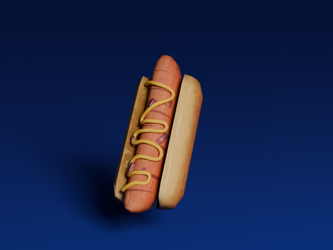 Hot dog Modelo 3D