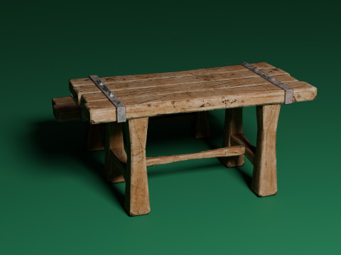 Medieval Table 1 Modèle 3D